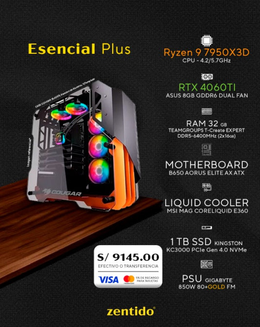 PC Arquitectura + AI | Ryzen 9 7950X3D + RTX 4060 TI 8GB